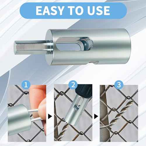 9 Gauge Twist Ties Tool Stainless Steel Twist Ties Drill Truck Tool Fence Wire Twisting Tools for Chain Link Fence Wire Making