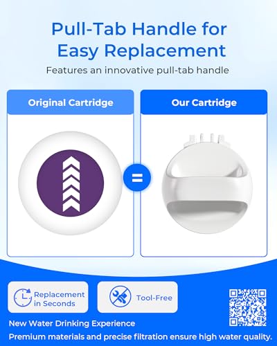 Waterdrop EDR1RXD1 Refrigerator Water Filter Replacement 3 Pack - NSF Certified, Easy Install, Fits W10295370A