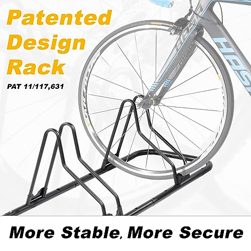 CyclingDeal 6-Bike Floor Parking Rack Stand for Mountain & Road Bikes - Indoor Storage