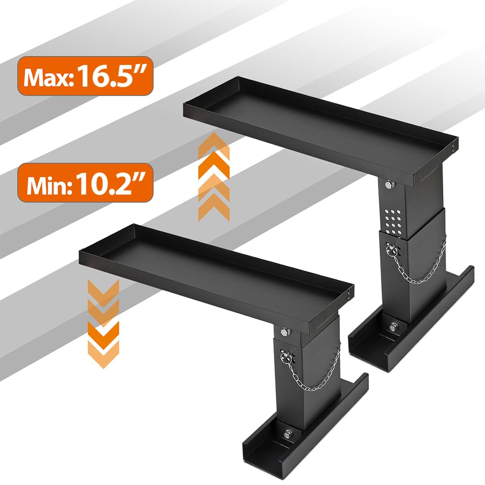 Ladder Extender for Stairs, Heavy-Duty Ladder Levelers for Extension Ladders, Non-Slip Design, 10.2"- 16.5" Adjustable Height, 23.7"L x 7.5"W Platform for Extension/Straight/Telescopic Ladders