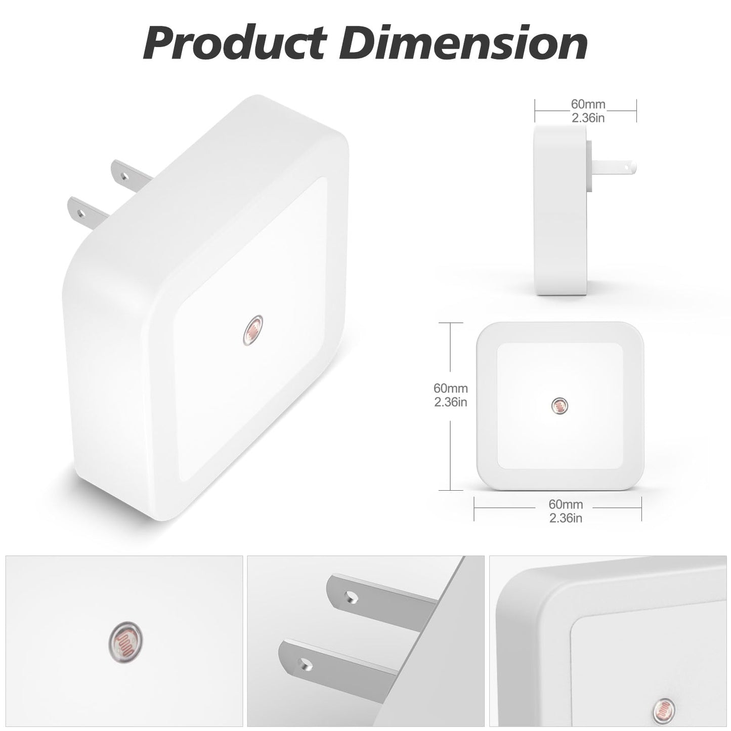 Sujeet Night Light, Night Lights Plug into Wall 8-Pack, Nightlight Plug in Night Light, Dusk to Dawn Night Lamp Led (Warm White)