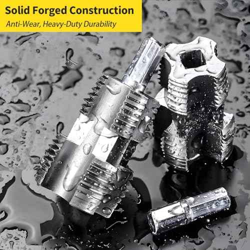 Electric Drill Compatible PVC Pipe Threader Kit with Various Die Sizes, PVC Thread Maker Tool for Electric Drill, 1/2" 3/4" Tool, Plastic Pipe Threader Kit, Rethreading Tool for Water Pipes (Internal)