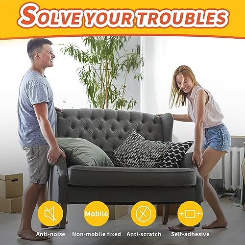 Black Felt Furniture Pads 40 x 5 Inch Self-Adhesive Floor Protectors - 1 Pack