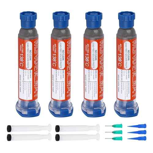 Wonderway Sn42/Bi58 T4 Lead Free Solder Paste No Clean, 138¡É Melting Point (30gx4packs)