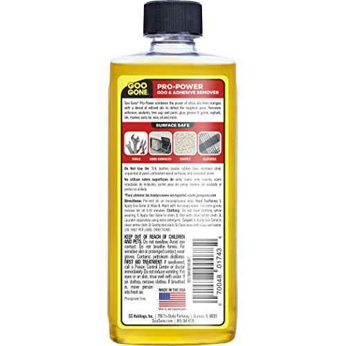 Goo Gone Pro Power Adhesive Remover - 8 Ounce - Use on Silicone, Caulk, Contractor's Adhesive, Tar, Adhesive, Grease, Gum, Decals
