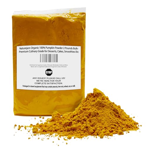 Naturejam Organic 100% Pumpkin Powder 2 Pounds Bulk-Premium Culinary Grade for Desserts, Cakes, Smoothies Etc