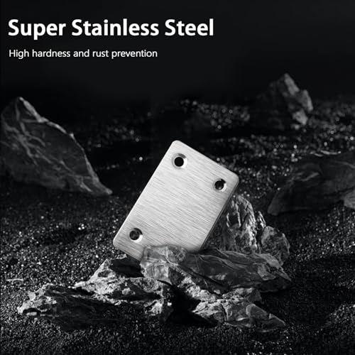 Anterrific 12 Pcs Stainless Steel Mending Plates 2.36 Inch Silver for Furniture & Wood Repair