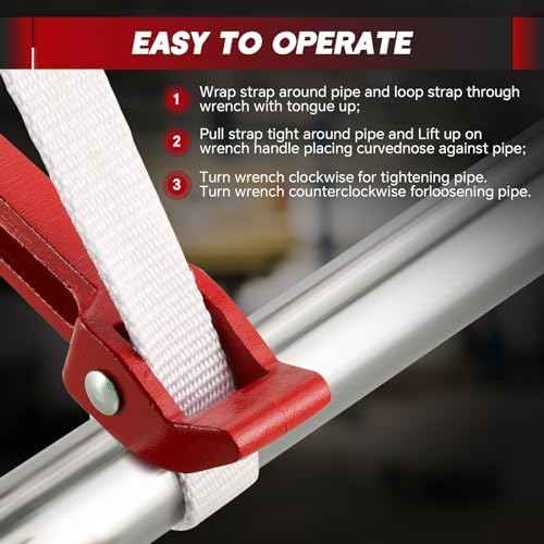 12 Inch Pipe Strap Wrench | Adjustable Nylon Strap Wrench Oil Filter Strap Opener Wrench Belt Repairing Wrench for Auto Oil Filter Element