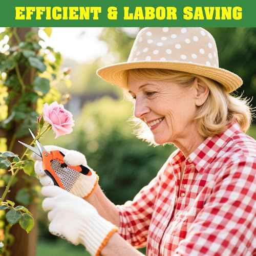 4 Pack Garden Shears, Stainless Steel Shears Gardening Tools, Scissors, Garden Clippers, Pruning Shears for Gardening Shears & Scissors (Orange Green)