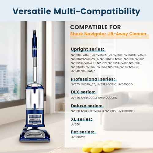 2 + 4 Pack Filters for Shark Vacuum Navigator Lift Away Filter Replacement ZU503AMZ NV350 NV351 NV352 NV355 NV356E NV357 NV360 NV370 UV440 UV540, Parts XFF350 XHF350