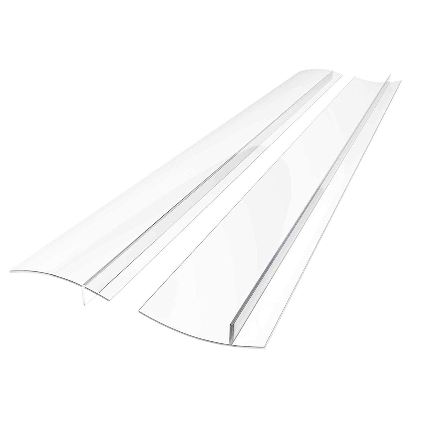Linda’s Essentials Silicone Stove Gap Covers (2 Pack), Heat Resistant Oven Gap Filler Seals Spaces Between Stovetop and Counter, Easy to Clean Stove Side Guard (25 Inches, Clear)