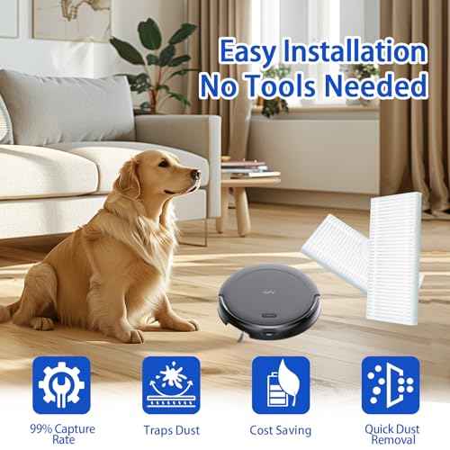 (6 Pack) C10 Replacement HEPA Filters Compatible with Eufy C10 Robot Vacuum, High-Efficiency Filter Accessories Kit for C10 Robotic Vacuum Cleaner