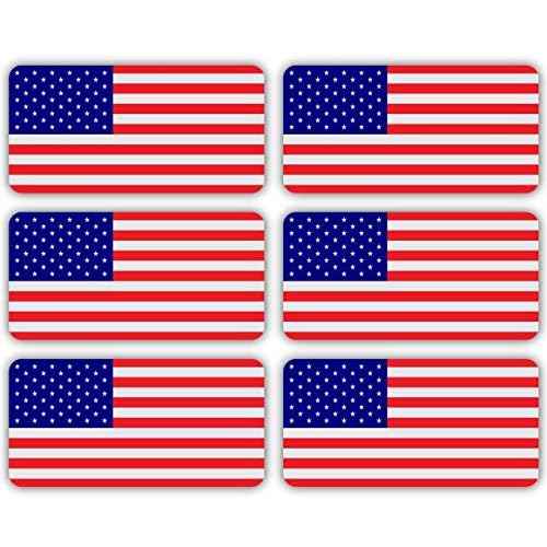 6 pcs Reflective USA Stealthy Flag Hard Hat Stickers, Black Ops Hardhat Decals | Tactical Morale Military Gear Labels | USA American Flag Helmet Toolbox