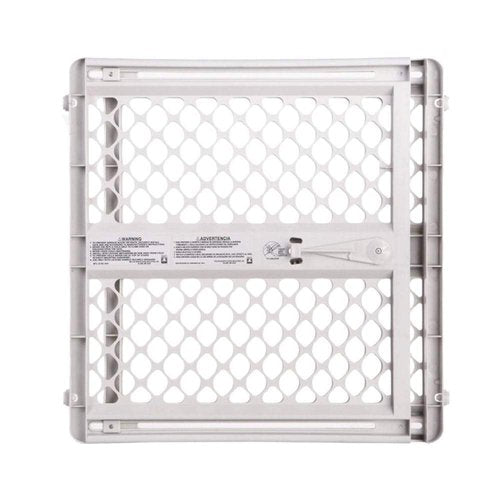 MYPET North States Universal Pet Gate: 26” - 42” Wide Dog Gate. Use as Pressure Mounted Gate or Swinging Door with Included Hardware. Dog Gates for Doorways, 26" Tall, Gray