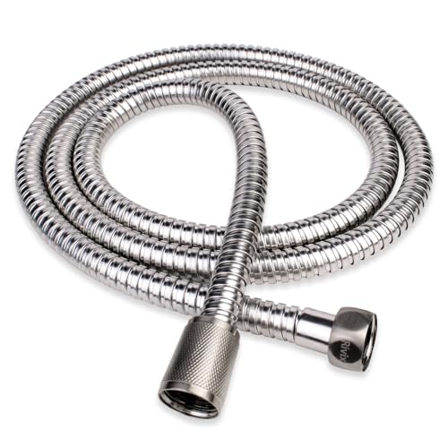 90 Inch Stainless Steel Shower Hose - Brushed Nickel Finish, Extra-Long Handheld Shower Replacement, Rivix