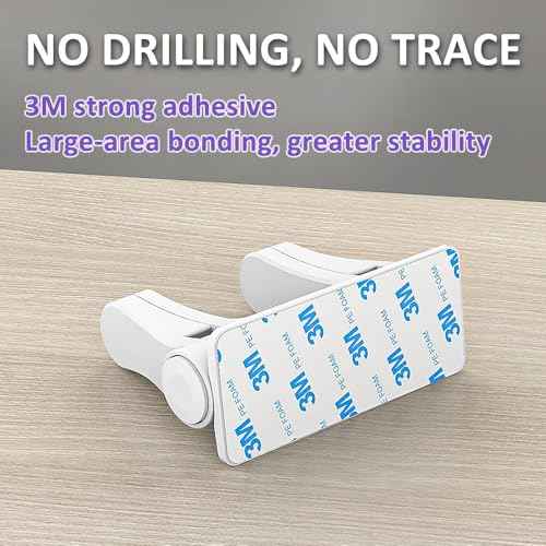 Door Lever Lock Child Proof, 2 Pack Door Handle Baby Proof No Drilling, 3M Adhesive Child Safety Cabinet Locks for Doors Simple Install and No Tools Needed, White