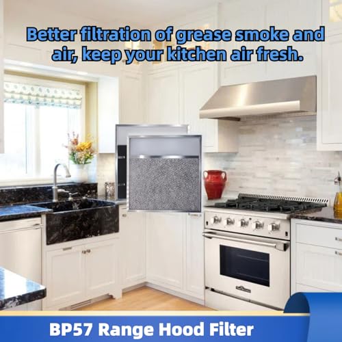 BP57 Range Hood Filter with Light Lens – 11 3/8 x 11 3/4 in, Aluminum Grease Filter