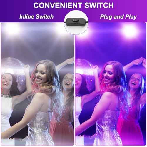 200W LED Black Lights for Glow Party IP65 Waterproof UV Blacklight Floodlight 395nm Blacklight Spotlight Purple Black Light Flood Light Fluorescent UV Lights Lamp for Halloween Decor (2 Pack)