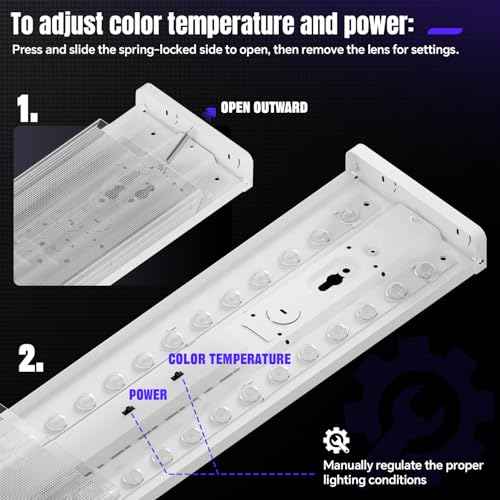 4FT LED Wraparound Light 75W/65W/55W, 8250lm/7150lm/6050lm, 3000K/4000K/5000K 4 Foot LED Wrap Light Fixture,Flush Mount Office Ceiling Light for Garage Workshop, Fluorescent Light Replacement, ETL