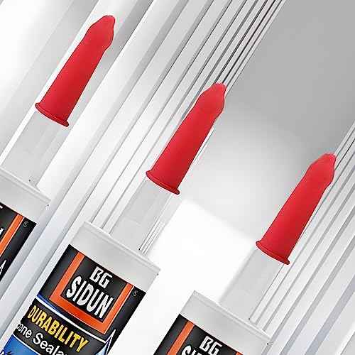 GEMLORD 40 Pcs Caulk Saver Caulking Tube Sealing Caps, Caulk Saver Cap for Sealing and Preserving Open Caulking Tube, Red