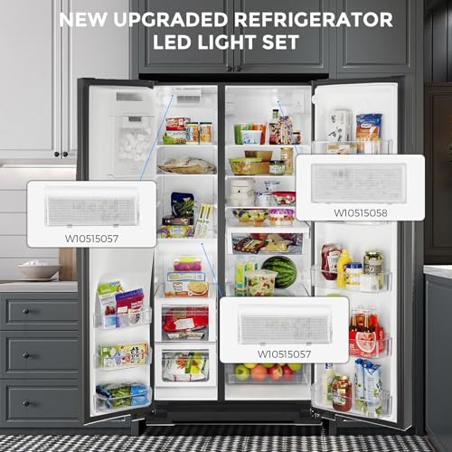 Refrigerator LED Light Replacement Kit - W10515058 + W10515057 (Kenmore/Whirlpool)