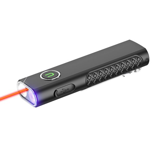 ULTRAFIRE Flat EDC Flashlight with White Light, UV and Red Beam, 1200 Lumens Rechargeable Triple Light Flashlight, Magnetic Compact Pocket EDC Light for Outdoors, Work, Emergency S3