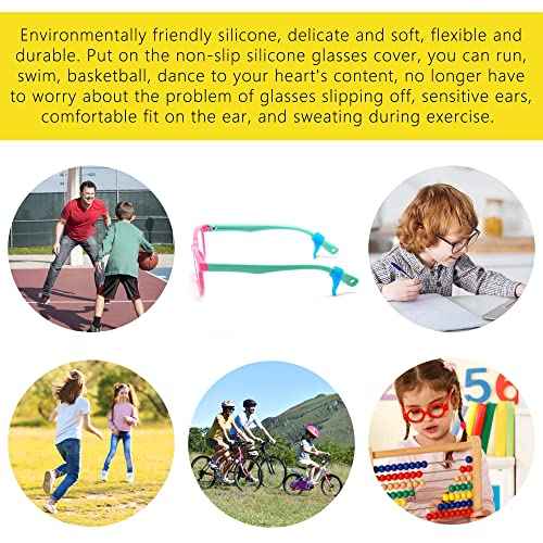 12 Colors Glasses Ear Grip Kids and Adults Sport Eyeglass Strap Holder, Eyewear Retainer, Silicone Anti Slip Holder