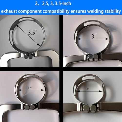 2"2.5" 3"3.5" Stainless Steel Exhaust Tack Welding Clamp-On Kit | Heavy-Duty Corrosion-Resistant Tool for Automotive Exhaust Fabrication & Professional Welding Projects (4PCS)