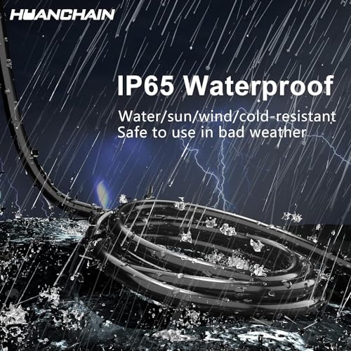 50 FT Waterproof Black Extension Cord 16/3 Gauge Indoor Outdoor Power Cable