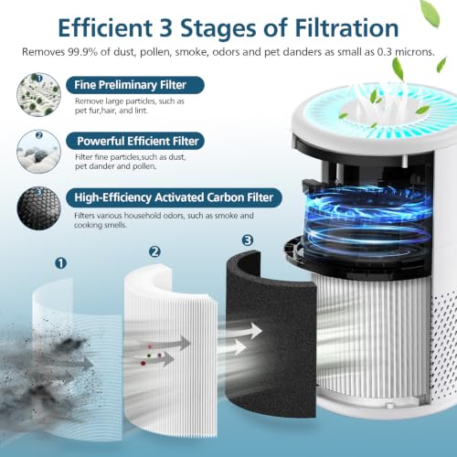 B-D02L/M05 Replacement Filter for MOOKA B-D02L & M05 Air Purifier - 2 Pack (Basic Filter-2p)
