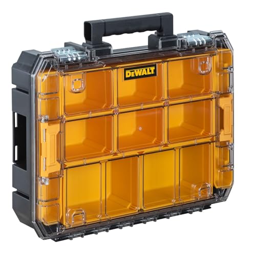 DEWALT TSTAK Small Parts and Screw Organizer Toolbox - 17.25"L x 13.25"W x 4.62"H, Removable Compartments