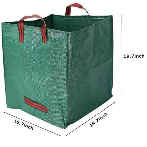 Tote Bag, Large Woven Storage Bags,35-Gallon Polypropylene Rugged Moving Bucket,Reusable Square Waste Tool Bin Heavy Duty 2 Pack 19.7 x 19.7 x 19.7 inches Tool Bags
