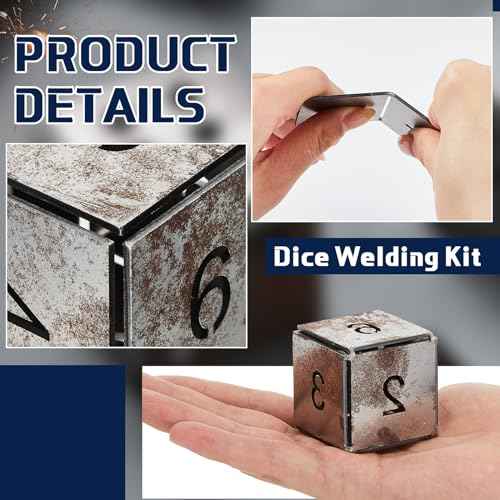 Therwen 9 Piece Welding Practice Kit Steel 16 Gauge Welding Dice Coupons DIY Equipment Mild Triangle Plate for Beginners TIG MIG Gas Arc Stick Training Practice Accessories Tools, 8 Styles (1.5 Inch)