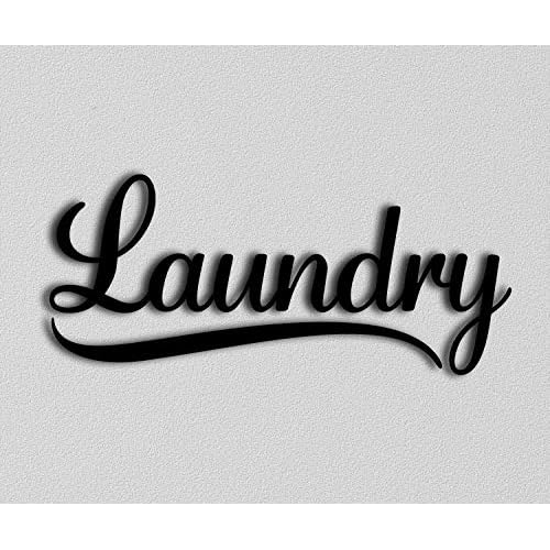 MAZ DISTRIBUTIONS ? Laundry Sticker ? Vinyl Decal for Laptop ? Removable Waterproof Sticker for Store Door ? Useable Indoor and Outdoor ? Easy use for Wall, Canteen, Market Shop and Canteen ? MAZ?322