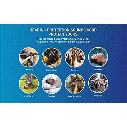 50 Pair of Soft Reusable Silicone Ear Plugs for Sleeping Swimming Concert Music Construction Work Industrial Shooting - Hearing Protection up to 25dB NRR - Waterproof Ear Plugs for Swimming Adult Men