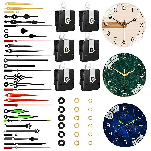 PARAOR Style 2 6 Pack High Torque Quartz Clock Movements for Repair