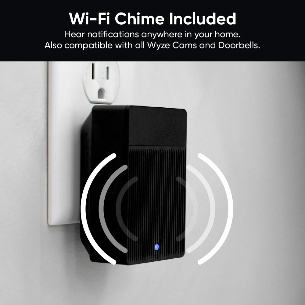 WYZE Wireless Duo Cam Video Doorbell (Chime Included), Battery Powered, 2K Full HD Video, 2 Cameras (People and Package), 2-Way Audio, Color Night Vision, Silver