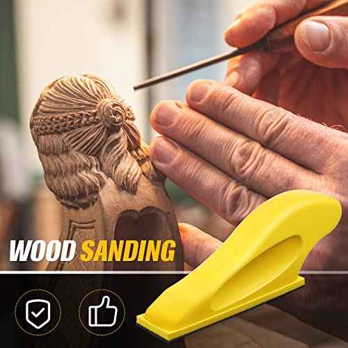Micro Sander Kit 3.5"x1" Mini Sander for Small Projects Micro Detail Handle Sanding Tools 120 Sheet Sandpaper for Wood DIY Handicrafts Polishing Sanding (P80/P120/P180/P240/P400/P600)