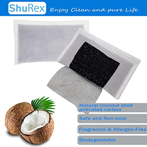 Activated Charcoal Trash Can Odor Absorbing Filter Refill (Black) ShuRex