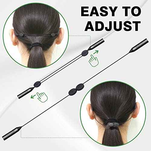 Glasses Strap, upgraded two holes adjustable Glasses holder-No Tail Eyeglasses string strap-Sunglass holder -4 pack