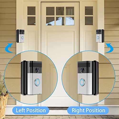 RIOVO Black Adjustable Doorbell Mount Bracket 30-55° Compatible with Ring & Blink