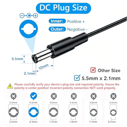 12V 5A Power Supply Adapter for LED Lights, CCTV, HDD - Pack of 1