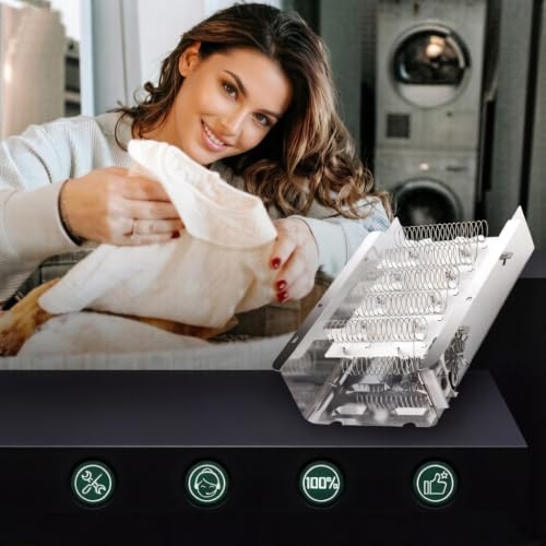 [UPGRADED] Monkemon 279838 Dryer Heating Element Kit with Thermostats & Fuses - Replaces 3403585 W10724237