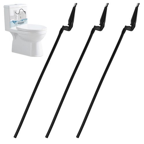 3pcs Toilet Refill Tube and Clip Replacement, Rubber & Plastic Toilet Tank Replacement Hose Kit Fill Overflow Parts Compatible with 100 200 200A 400A and Most Other Valves