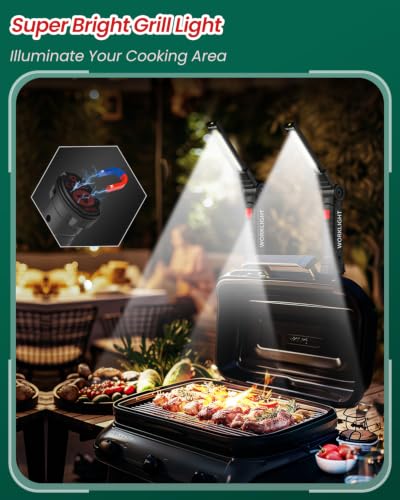 Coquimbo 2 Pack Rechargeable LED Work Lights - Black | Portable, Multi-Mode Camping & Workshop Lighting for Men & Dad