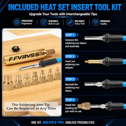 600+7Pcs Brass Threaded Inserts M2-M6 Kit with Tools for 3D Printing