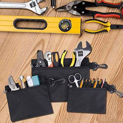 3 Pack Tool Bags Canvas,Premium Tool Pouch Zipper Bag,zipper pouch Heavy Duty Tool Pouch,Small Tool Bag,Zipper Pouch,Tool Pouches For Men/Car/Motorcycle