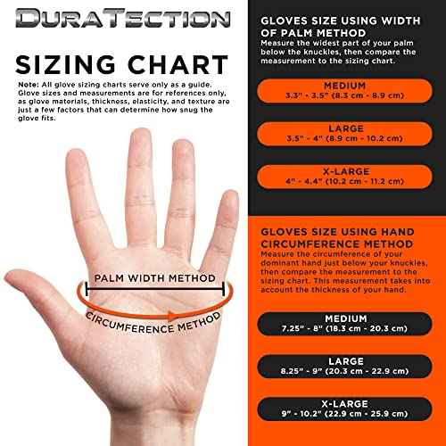 Dura-Gold Duratection 8 Mil Orange Super Duty Diamond Textured Nitrile Disposable Gloves, 3 Boxes of 100, X-Large - Latex Free, Powder Free, Food Safe, Safety Protection Work Gloves, Industrial