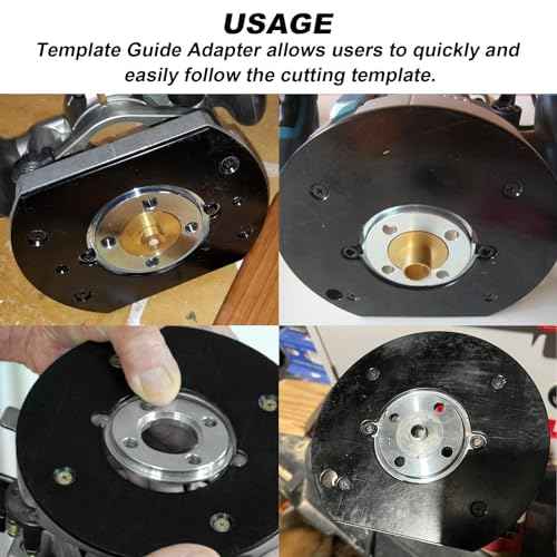 QQZ 321492-3 Template Guide Adapter for Makita Router 3606, 3612, 3621, 3620, Silver