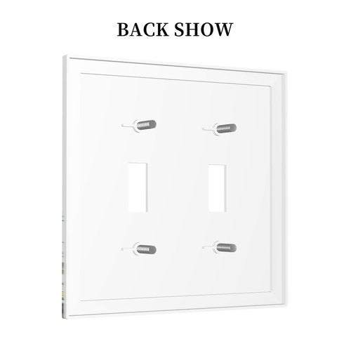 Donecmminery Decorative Switch Plates Cute Cat Wildflowers Boho Flowers Floral 2 Gang Double Toggle Outlet Light Switch Cover Wall Plate Electrical Faceplate For Nursery Kids Room Decor
